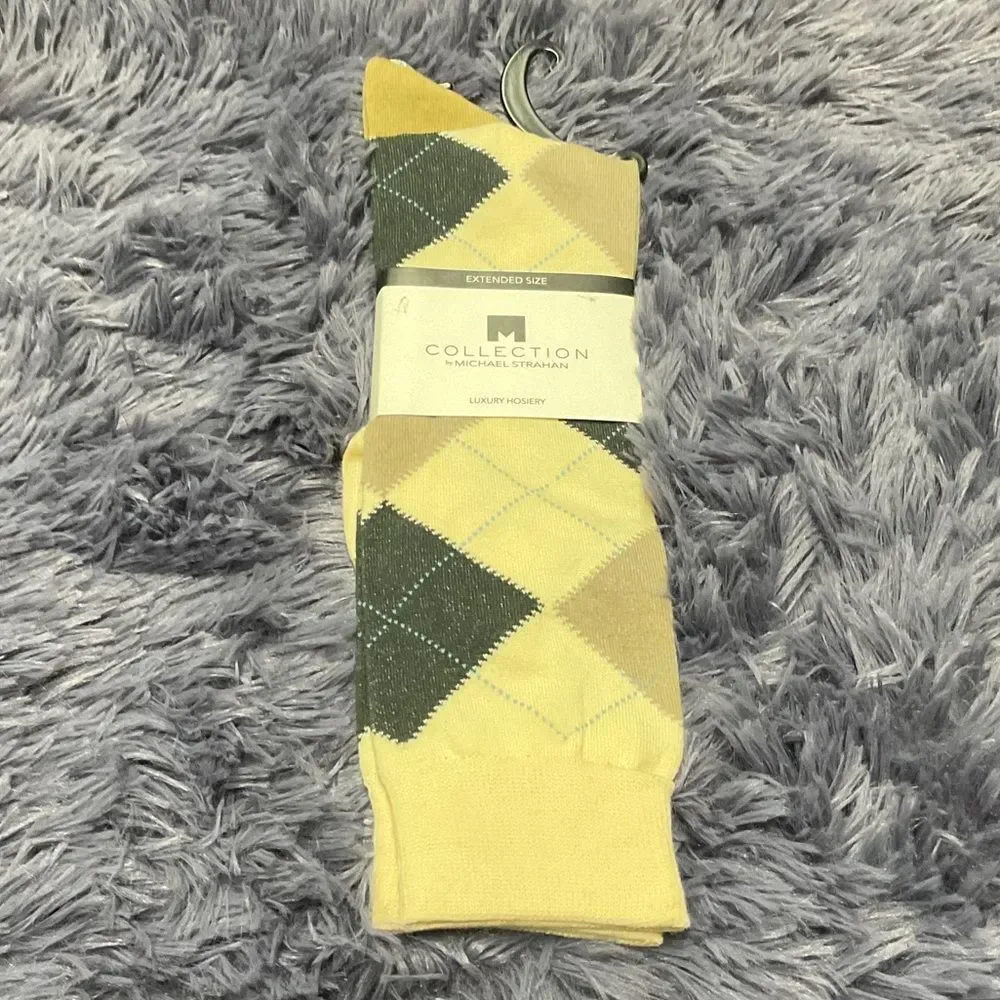 Michael Strahan Extended Size 13-15 Trouser Socks - New